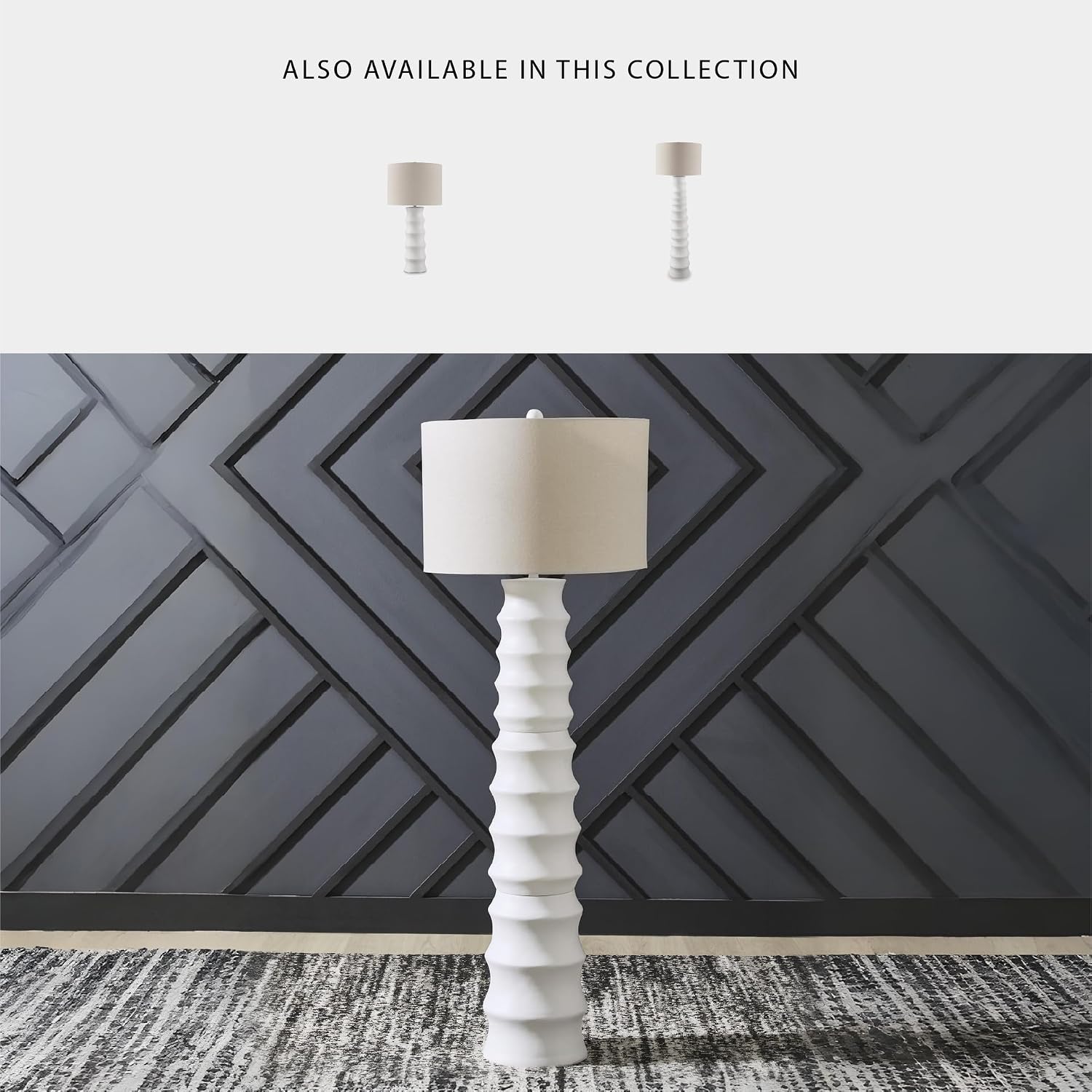 Signature Design by Ashley Veraleigh Transitional Polyresin Table Lamp with 3-Way Switch, White