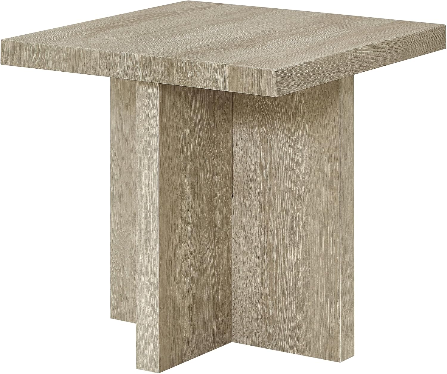 Roundhill Furniture Mchome 3-Piece Coffee Table Set, Coffee Table and Two End Tables, Oak Finish