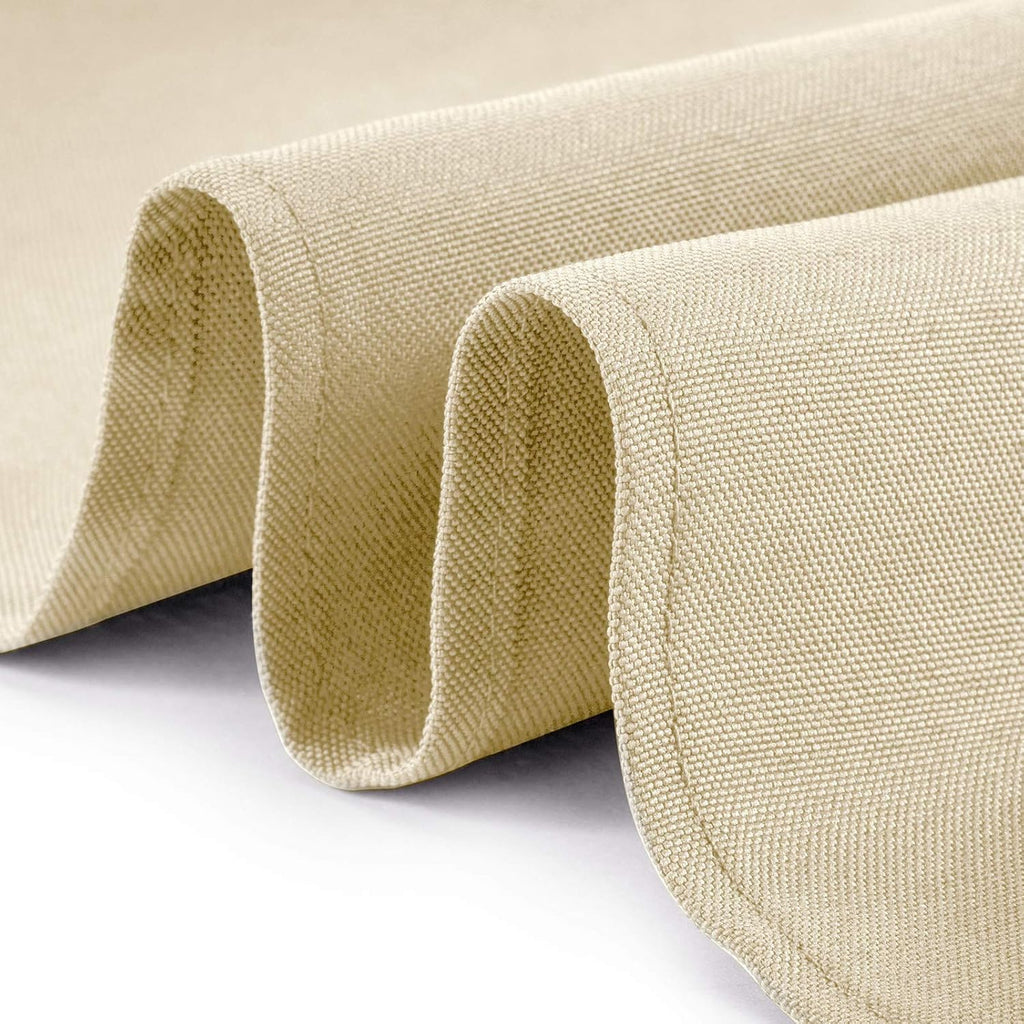 Lann's Linens - 10 Premium 108' Round Tablecloths for Wedding/Banquet/Restaurant - Polyester Fabric Table Cloths - Beige