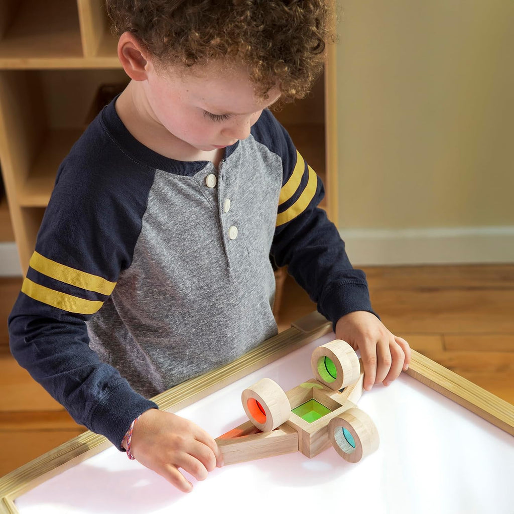 Guidecraft LED Tabletop Lightbox: Activity Light Table for Preschool, Classroom and Kids Playroom | Sensory Learning | Educational Play