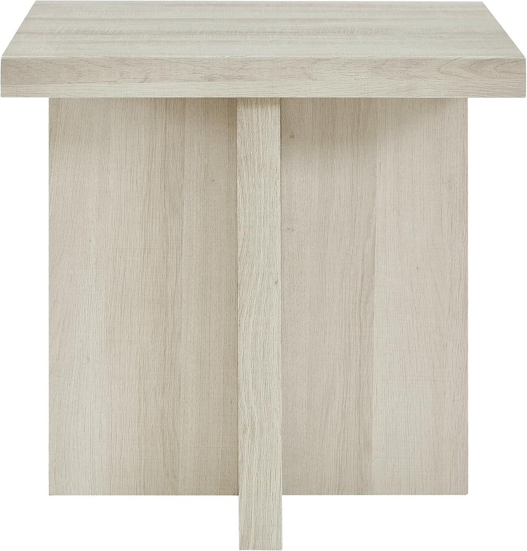 Roundhill Furniture Mchome 3-Piece Coffee Table Set, Coffee Table and Two End Tables, White Finish