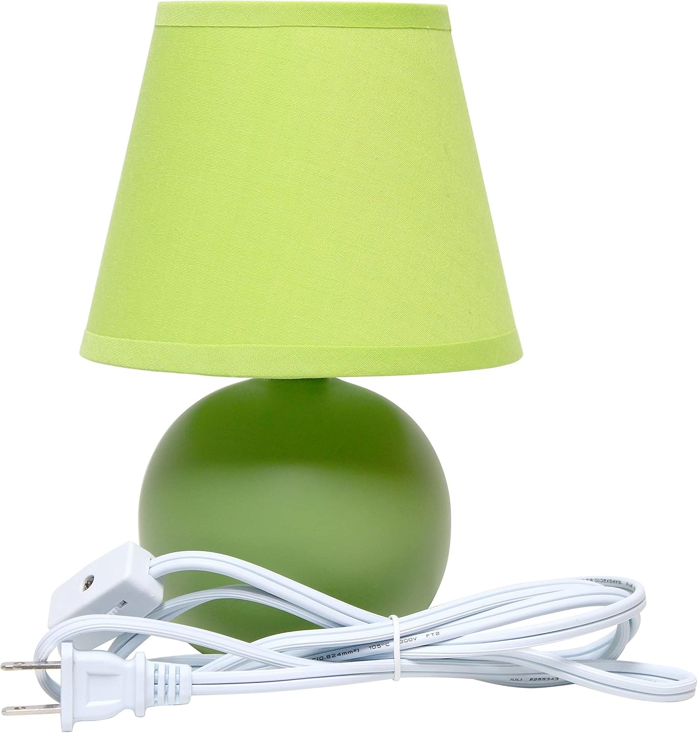 Simple Designs LT2008-GRN Mini Ceramic Globe Table Lamp, Green (Pack of 18)