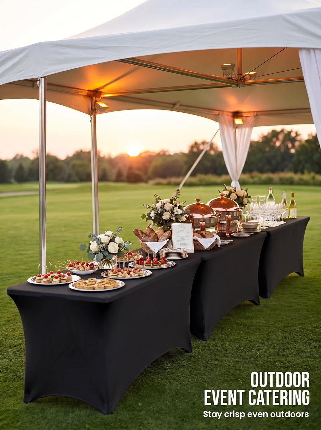 Utopia Kitchen 8Ft 10 Pack, Black Tablecloth for Rectangle Tables - Fitted Table Cloth Washable & Wrinkle Resistant Bulk Event Hospitality Wedding Banquet Corporate Functions Use