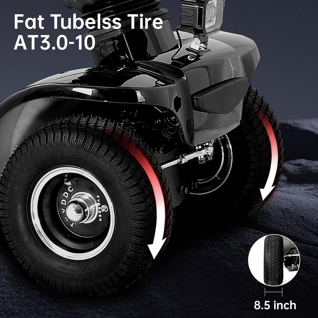Mobility Scooters for Seniors & Adults 400 Lb Weight Capacity,4-Wheel Heavy Duty Foldable Portable Scooter,All-Terrain Disability Electric Wheelchair,Electromagnetic Brake,Storage Box,Black