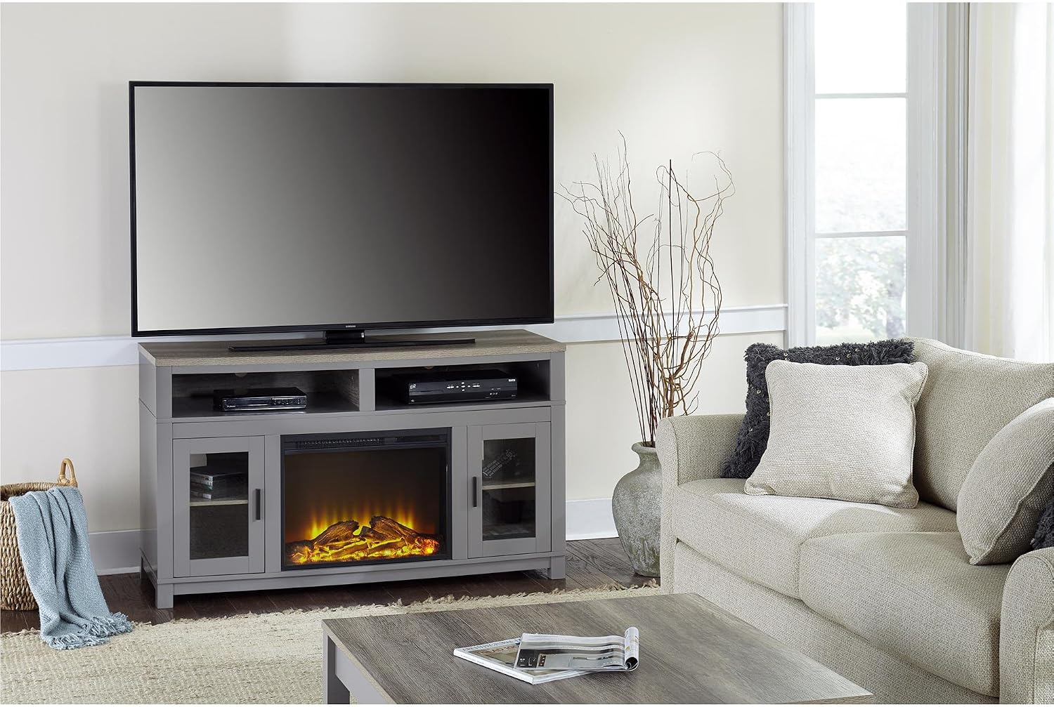 Ameriwood Home Carver Coffee Table, Gray