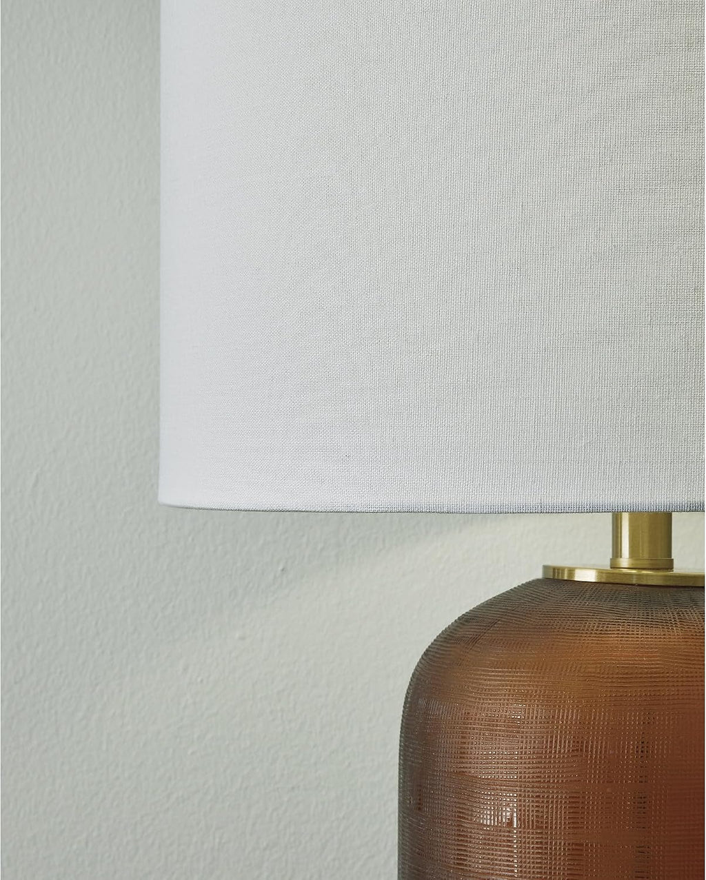 Signature Design by Ashley Farberman Transitional Metal Table Lamp with 3-Way Switch, Orange & Metallic