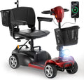 iScooter 20Miles Mobility Scooter, Up to 300LBS 4 Wheels Electric Mobility Scooter for Seniors & Adults, Electric Wheelchair with Removable Battery, Dual Baskets, Crutch Holder, USB Port, Long Range