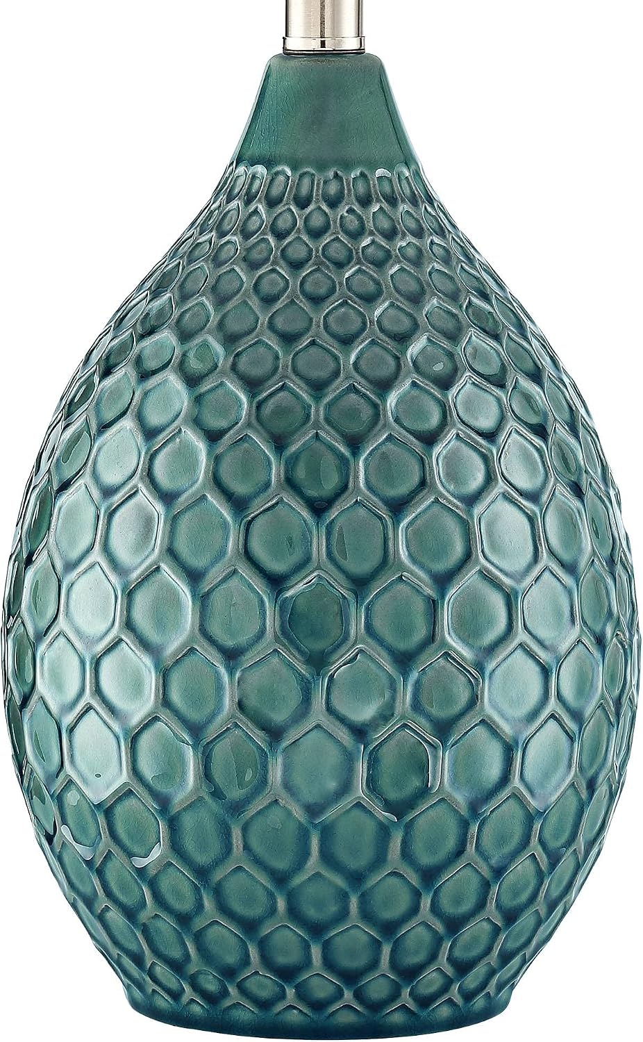 360 Lighting Kate Coastal Vase-Shaped Table Lamp 24.75' High Sea Foam Blue Green Ceramic Oatmeal Tapered Drum Shade for Cottage Core Living Room Bedroom Beach House Nightstand (Color May Vary)