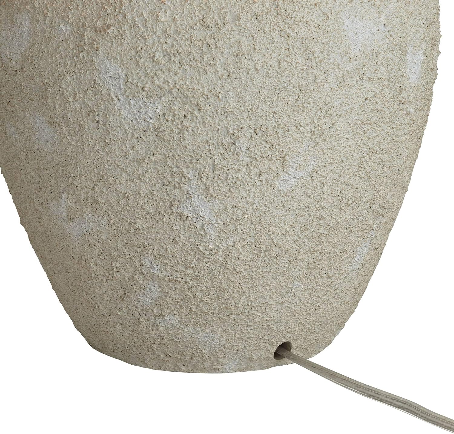 360 Lighting Romeo 23 1/2' High Jar Small Farmhouse Rustic Natural Cottage Coastal Accent Table Lamps Set of 2 Beige Distressed Earth Tone Finish Shade Living Room Bedroom Bedside Nightstand