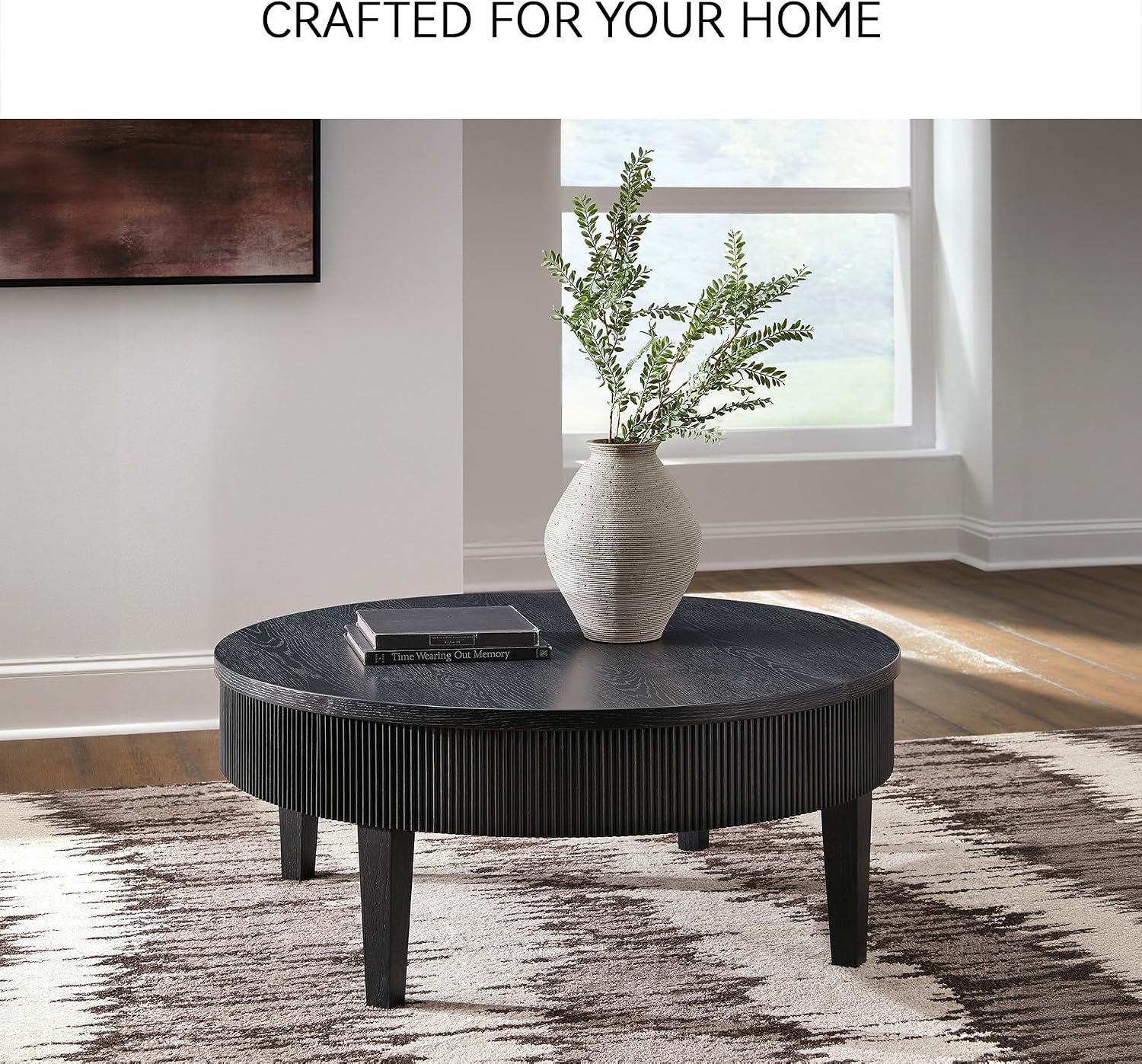 Signature Design by Ashley Marstream Modern Coffee Table with 4 Legs, Black