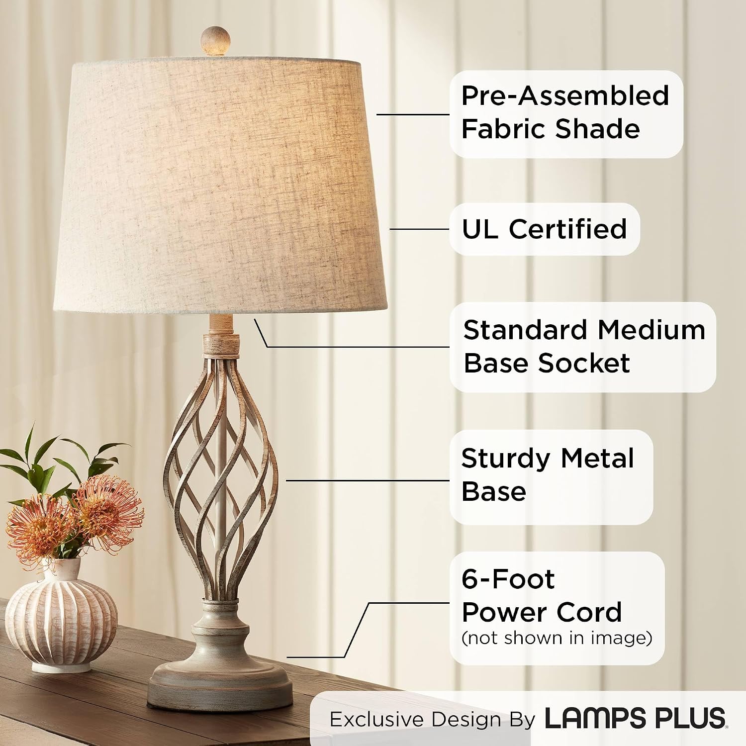Franklin Iron Works Annie Modern Industrial Table Lamps 28' Tall Set of 2 Weathered Sand Iron Cream Tapered Drum Shade for Bedroom Living Room House Home Bedside Nightstand Office Entryway Family