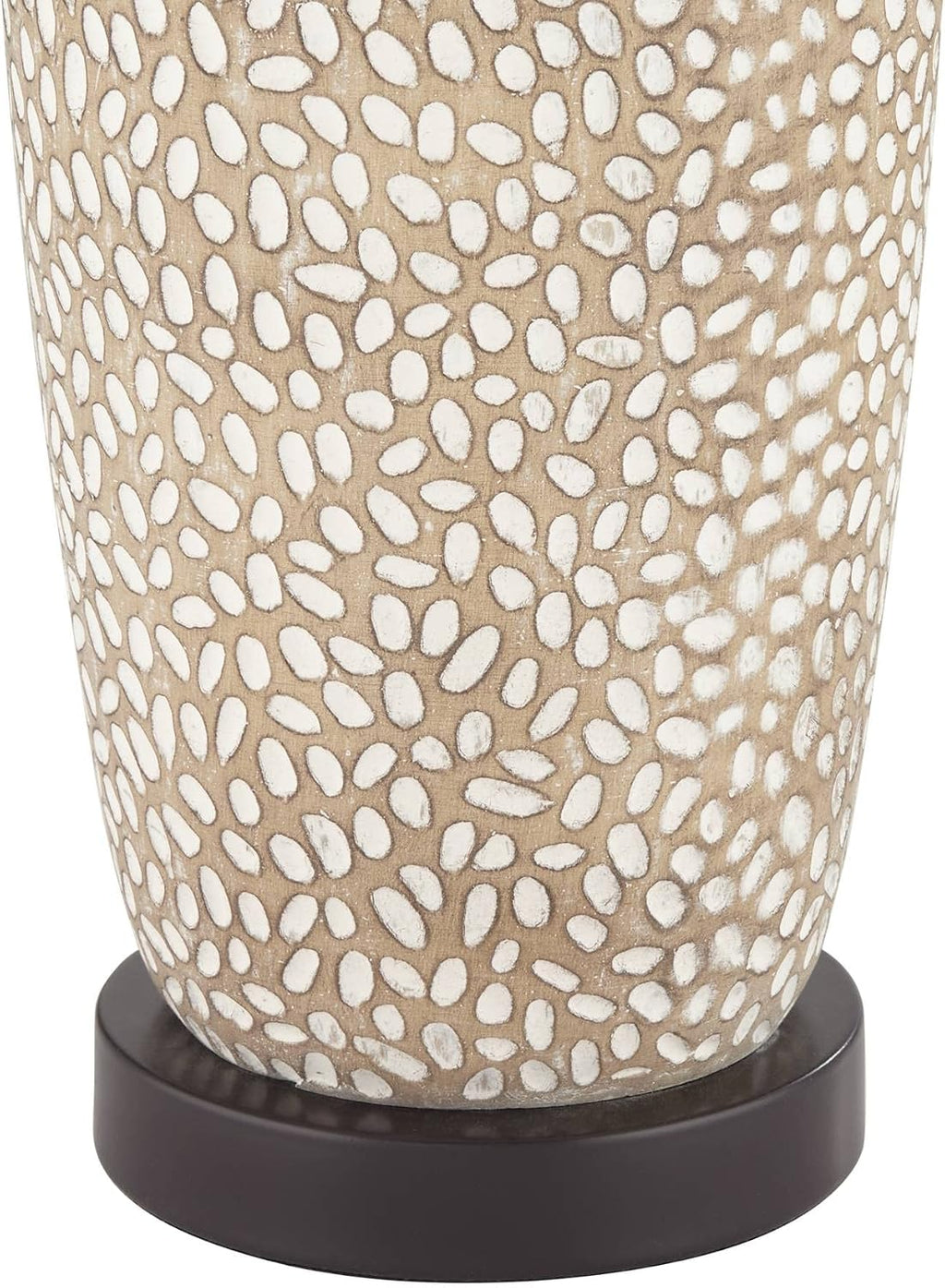 360 Lighting Anna 27 1/4' Tall Modern Coastal Table Lamps Set of 2 Beige Pebbled Fabric White Shade Living Room Bedroom Bedside Nightstand House Office Home Reading Kitchen Entryway Console Family