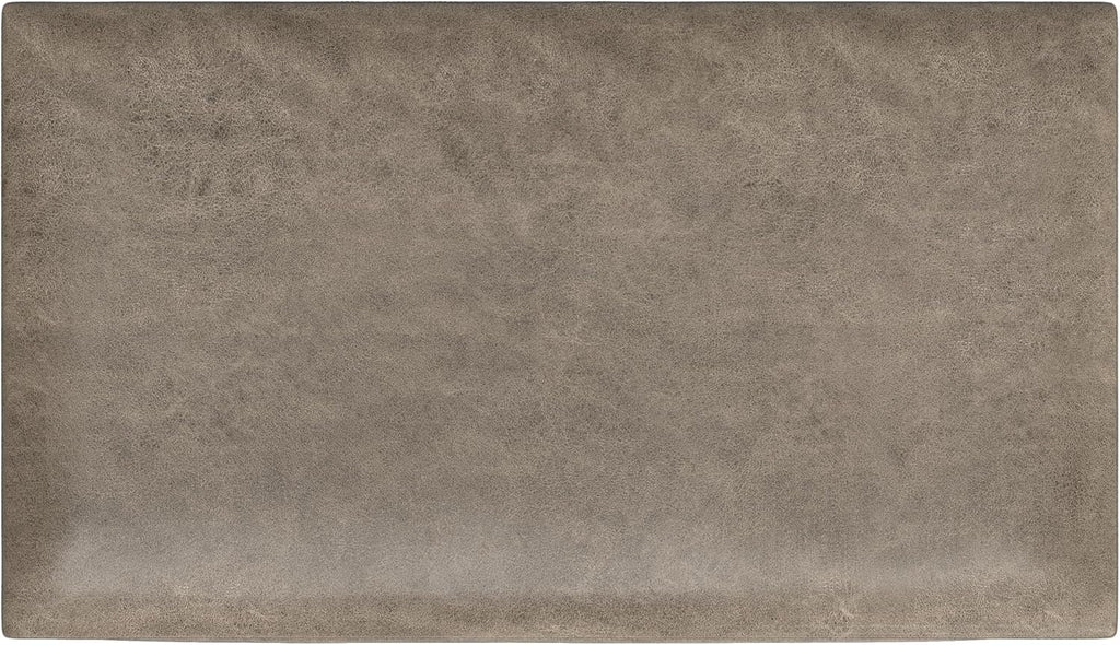 SIMPLIHOME Owen Lift Top Coffee Table Storage Ottoman - 42 inch Wide Upholstered Vegan Leather Rectangular Lift-Top Ottoman in Distressed Smoky Grey Brown, Mid-Century Modern Ottoman for Living Room