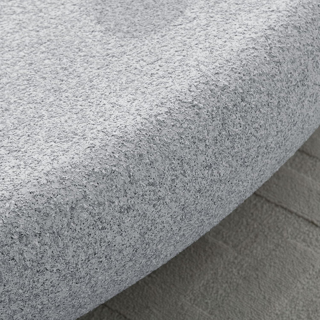 55.12' Fiberglass Elliptical Coffee Table for Living Room,Matte Rocks Vintage Table Front of the Sofa,No Need Assembly,Rock Grey
