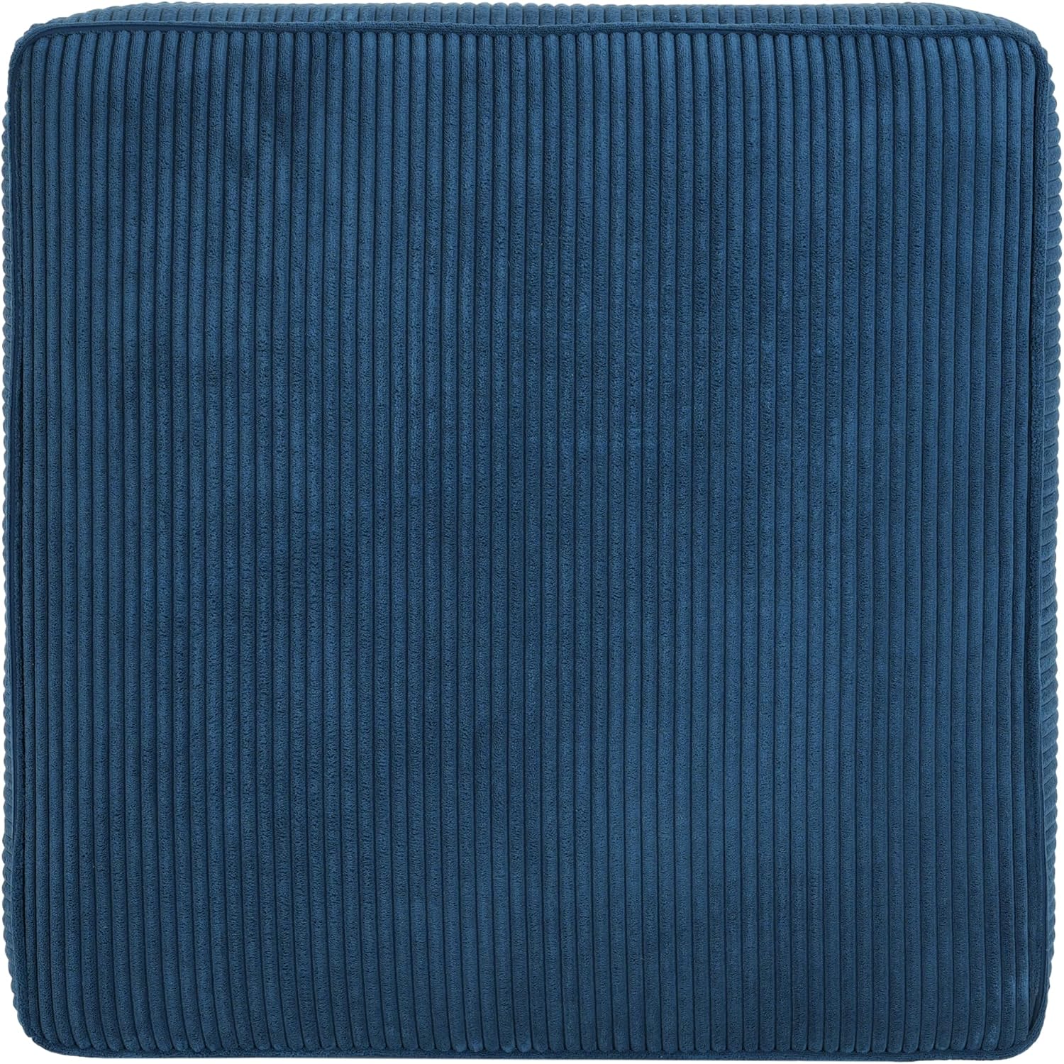 Christopher Knight Home Isa Corduroy Ottoman Footstool, Square Pouf Poufee Footrest Ottoman Large Seat, Modern Side Table for Living Room Bedroom Home Decor, Navy Blue, 30'