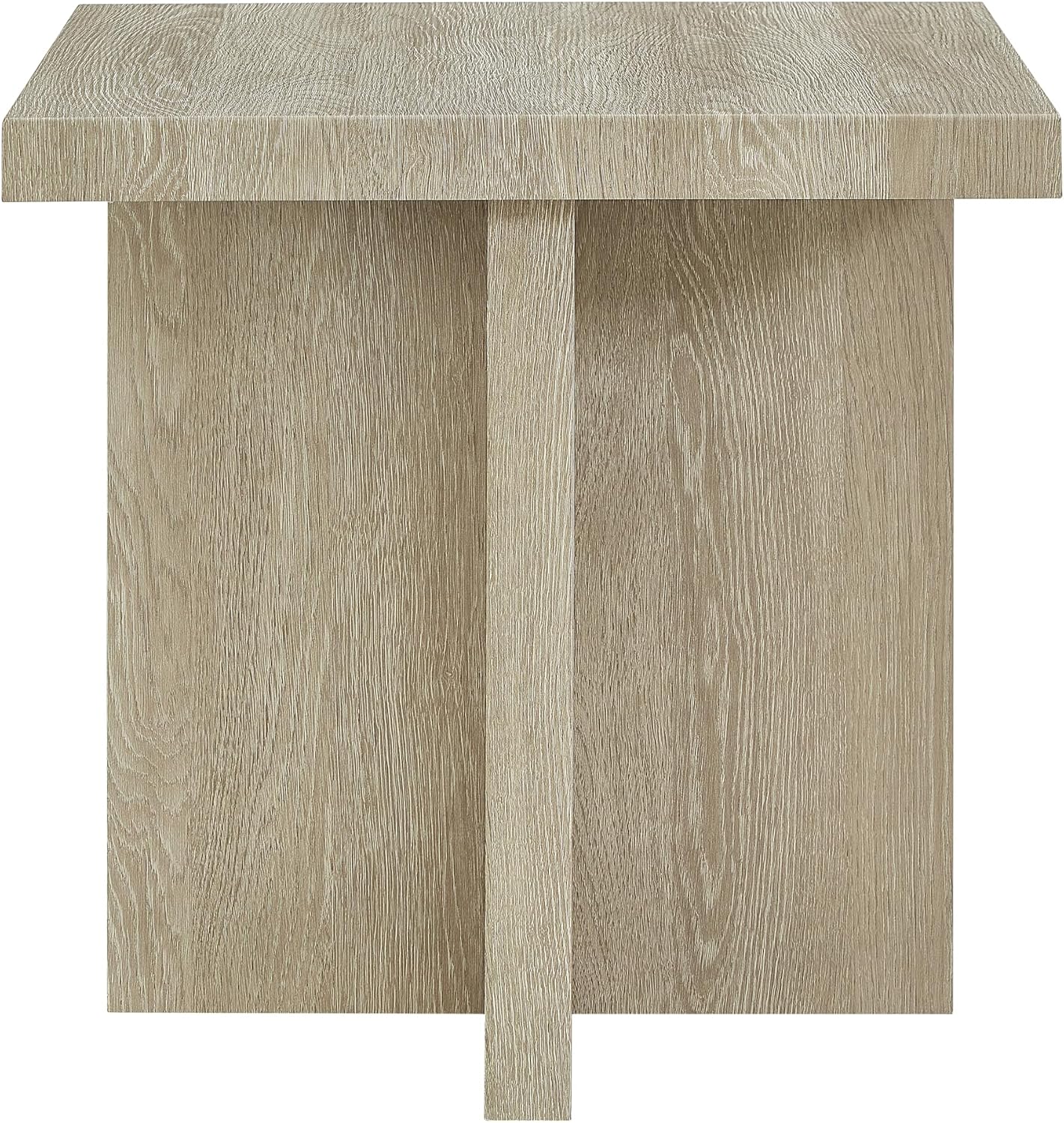 Roundhill Furniture Mchome 3-Piece Coffee Table Set, Coffee Table and Two End Tables, Oak Finish