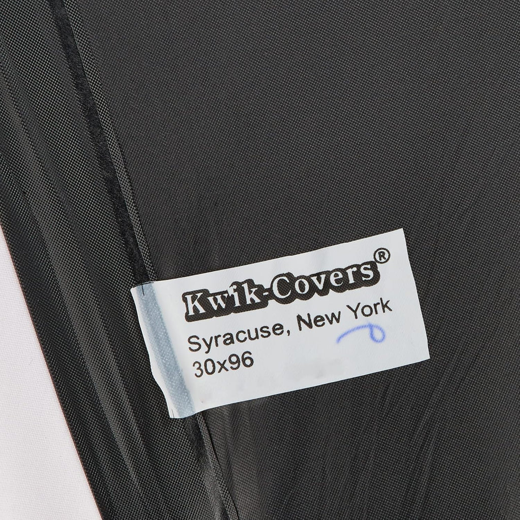 Kwik-Covers 3096-BLK 30' X 96' Kwik-Covers Black Fitted Table Cover (1 full case of 100)