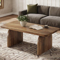 Tribesigns Coffee Table for Living Room, 47-Inch Farmhouse Rectangule Center Table with Rounded Corners, Mid-Century Modern Low Large Cocktail Tea Furniture, Easy Assembly (Rustic Brown)