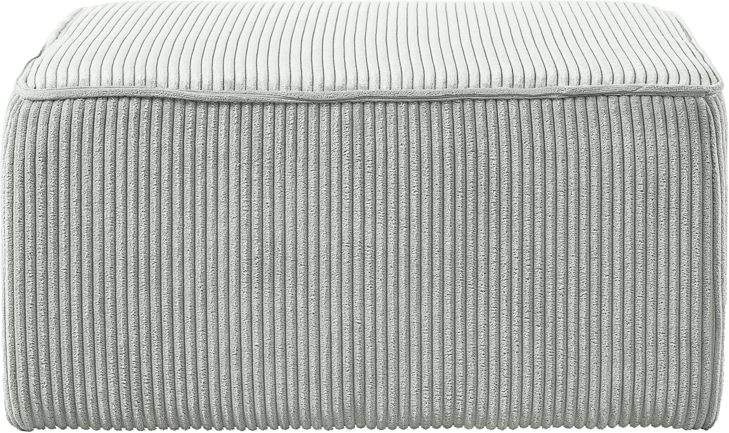 Christopher Knight Home Kyle Corduroy Woven Upholstery Square Ottoman, Living Room Sofa Ottoman with Wood Frame, Comfy Seating Experience with Dense Foam Padding, Non-Marking Foot Caps, Muted Green