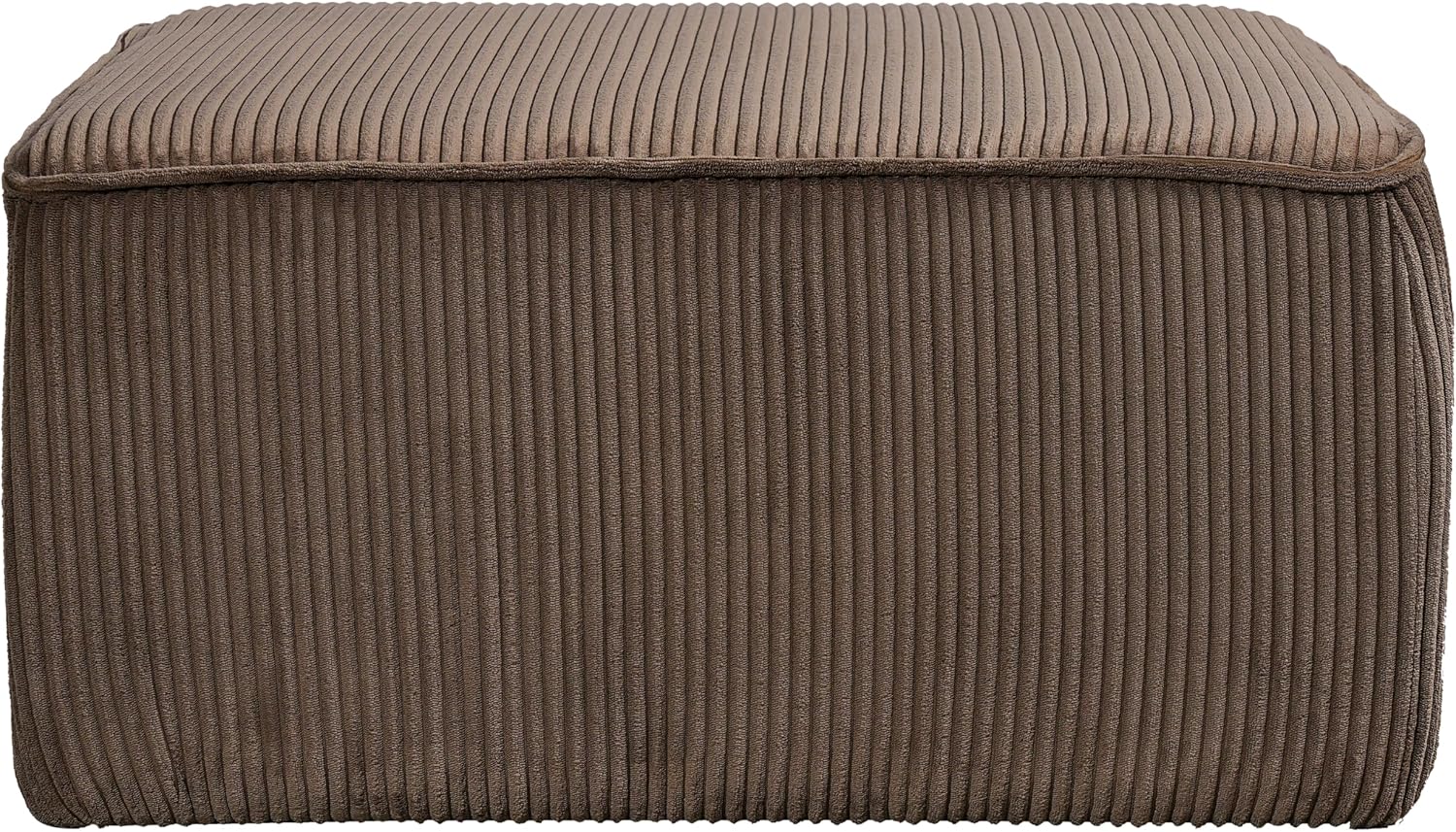 Christopher Knight Home Kyle Corduroy Woven Upholstery Square Ottoman, Living Room Sofa Ottoman with Wood Frame, Comfy Seating Experience with Dense Foam Padding, Non-Marking Foot Caps, Brown