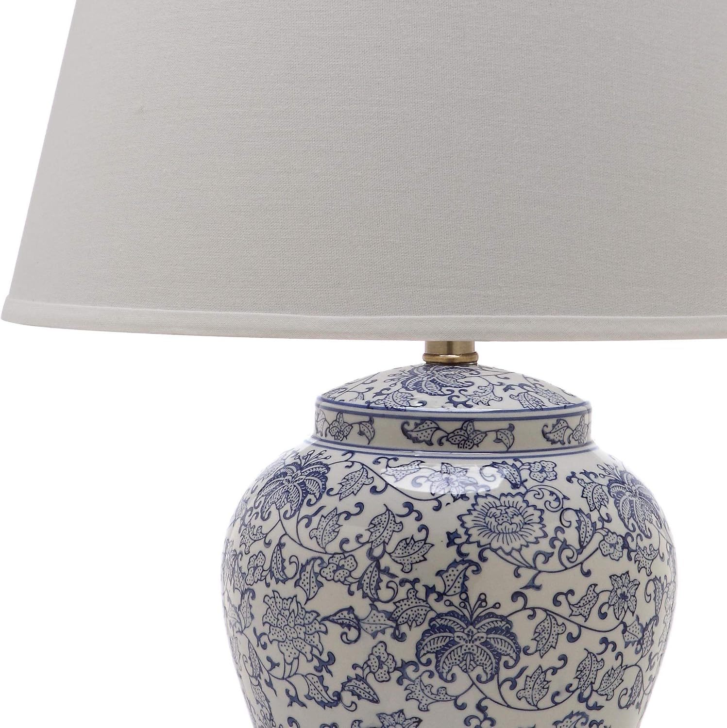 SAFAVIEH Lighting Collection – Spring Blossom Set of 2 Blue & White Floral Chinoiserie Table Lamps, 29-Inch Ceramic Lamps for Bedroom, Living Room, Home Office (LIT4170B-SET2)