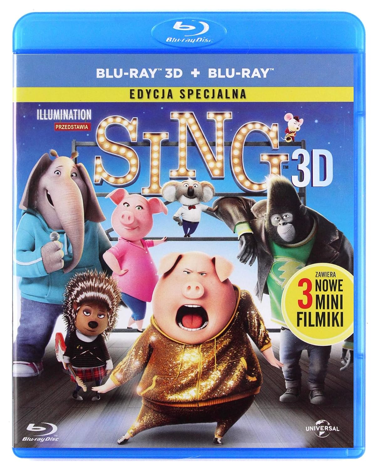 de sing [blu-ray]+[blu-ray 3d] [region free] (english audio. english subtitles)