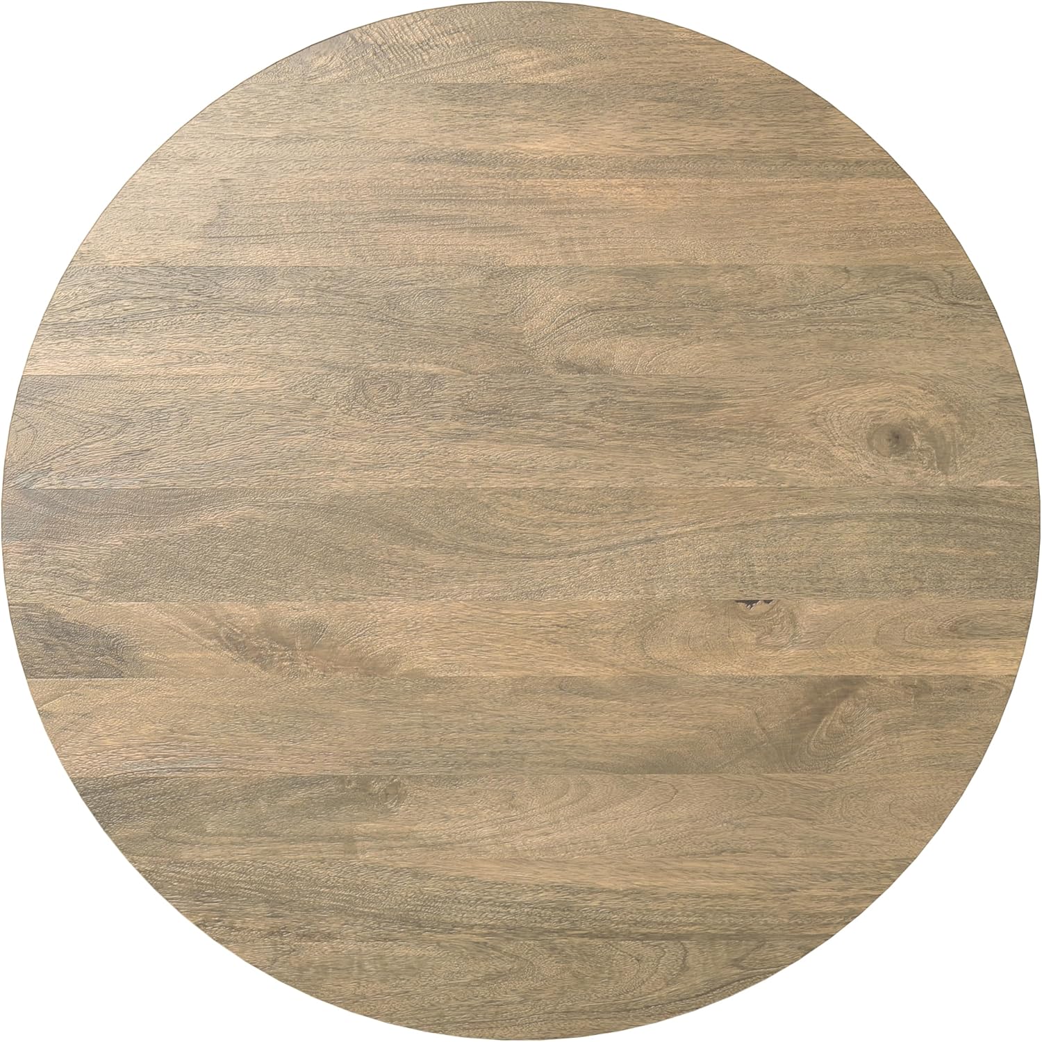 SIMPLIHOME Millbury Drum Coffee Table - 36 inch Wide Solid Mango Wood Round Living Room Table in Briarsmoke, Contemporary Cocktail Table for Family Room or Lounge with Large Surface, Assembled