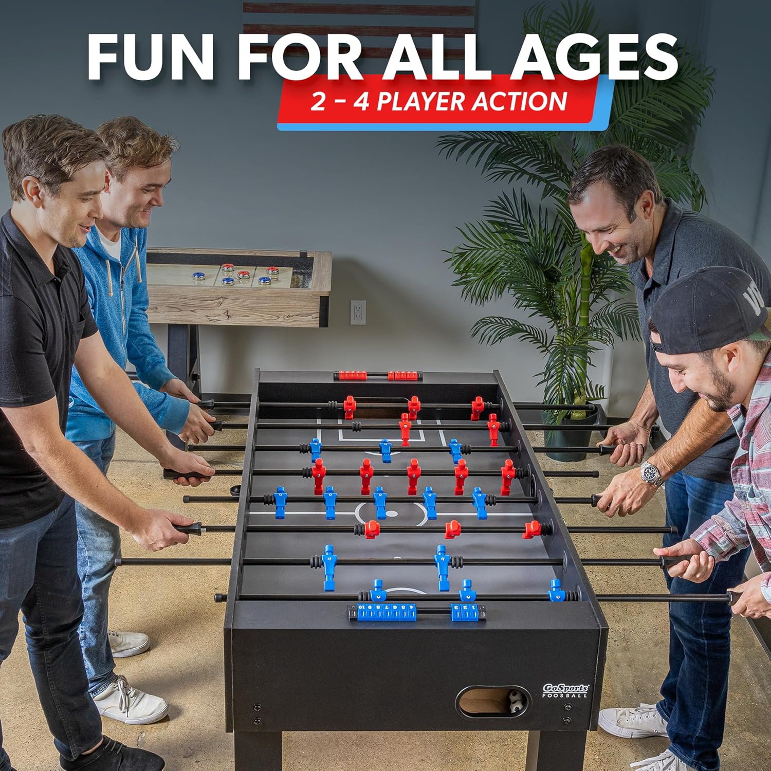 GoSports 54 Inch Full Size Foosball Table for Adults – Perfect for Home, Office or Game Room – Choose Color