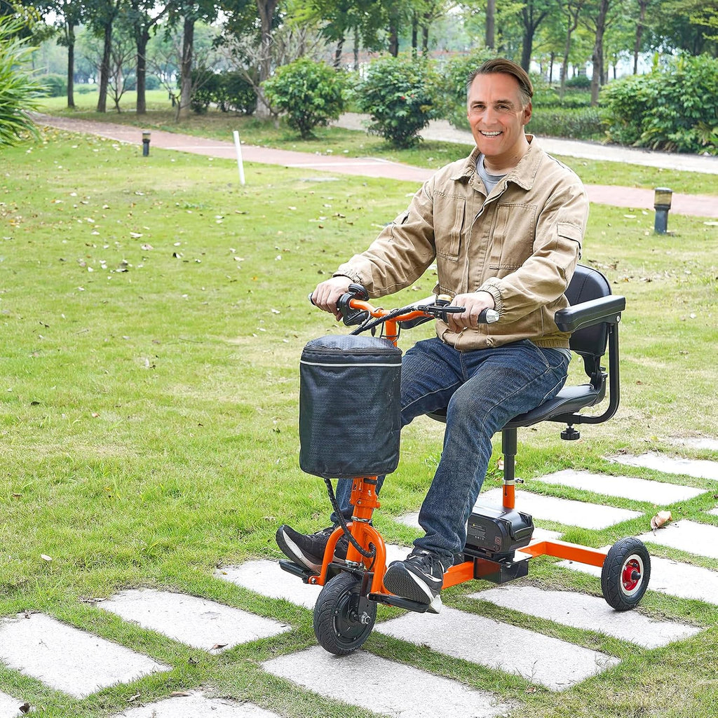 VEVOR 2025 Upgraded Lightweight Mobility Scooter for Adults & Seniors,50lb Foldable, FAA & Cruise Approved with 12 Mile Range & Removable Battery. Supports 330lbs