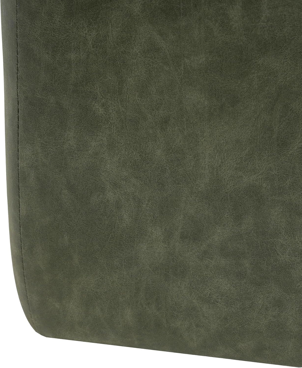Christopher Knight Home Ellis Faux Leather Ottoman Footstool, Square Pouf Poufee Footrest Ottoman Large Seat, Modern Side Table for Living Room Bedroom Home Decor Gifts, Green