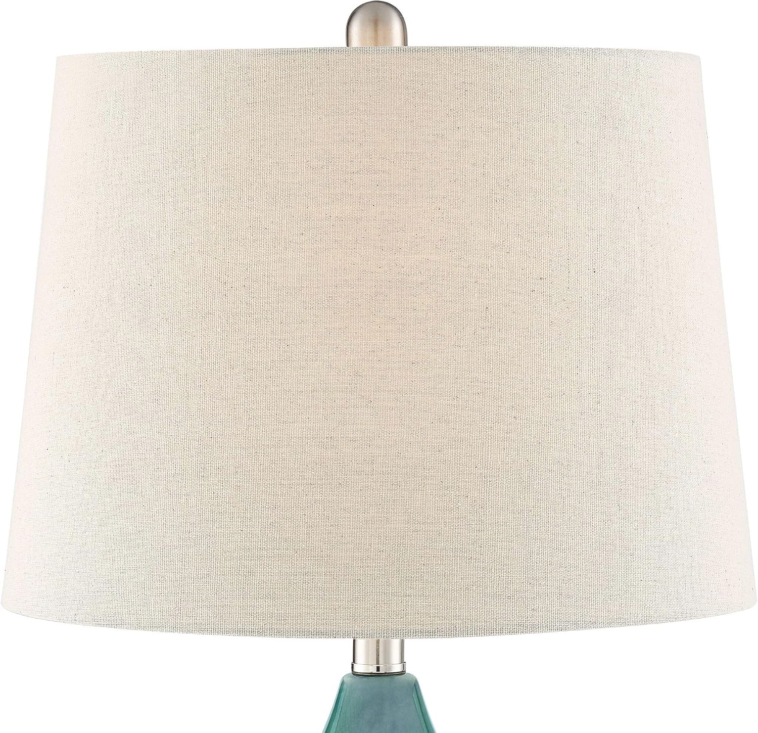 360 Lighting Kate Coastal Vase-Shaped Table Lamp 24.75' High Sea Foam Blue Green Ceramic Oatmeal Tapered Drum Shade for Cottage Core Living Room Bedroom Beach House Nightstand (Color May Vary)