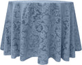 Ultimate Textile -3 Pack- Miranda 72-Inch Round Damask Tablecloth - Jacquard Weave, Slate Blue
