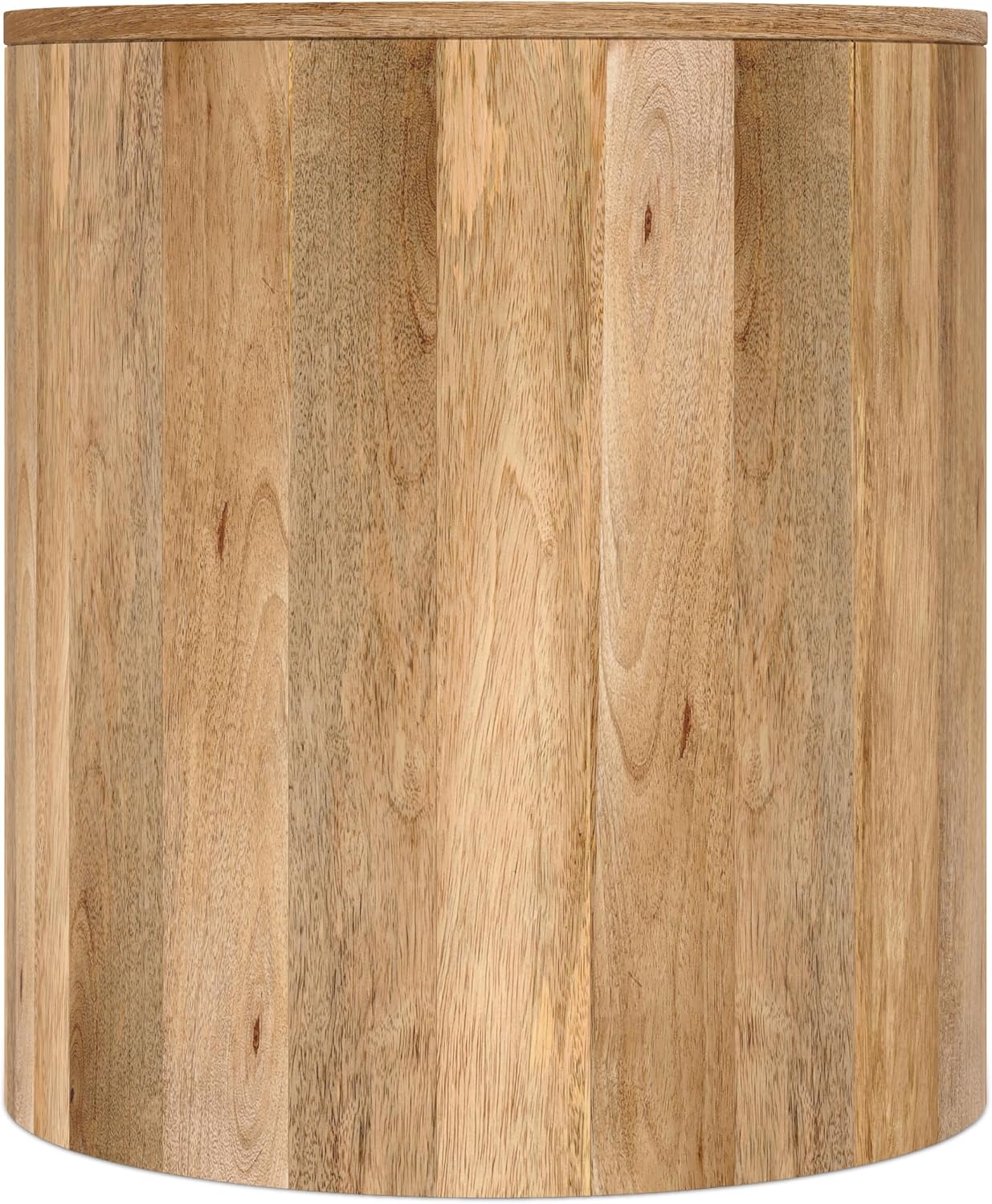 SIMPLIHOME Millbury End Table - 20 inch Wide Solid Mango Wood Round Side Table in Natural, Contemporary Accent Table for Living Room, Bedroom or Entryway with Handcrafted Design, Assembled