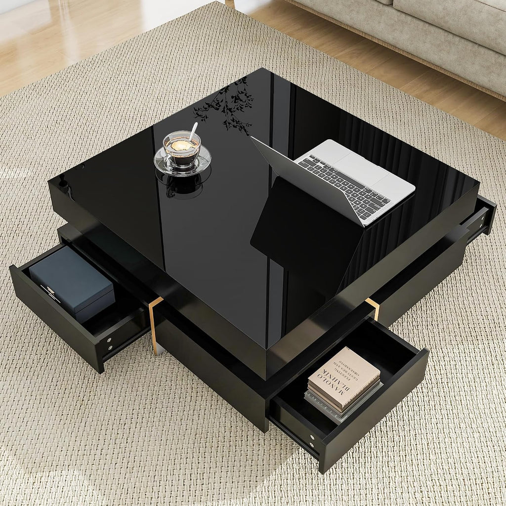 Modern Coffee Table, Black