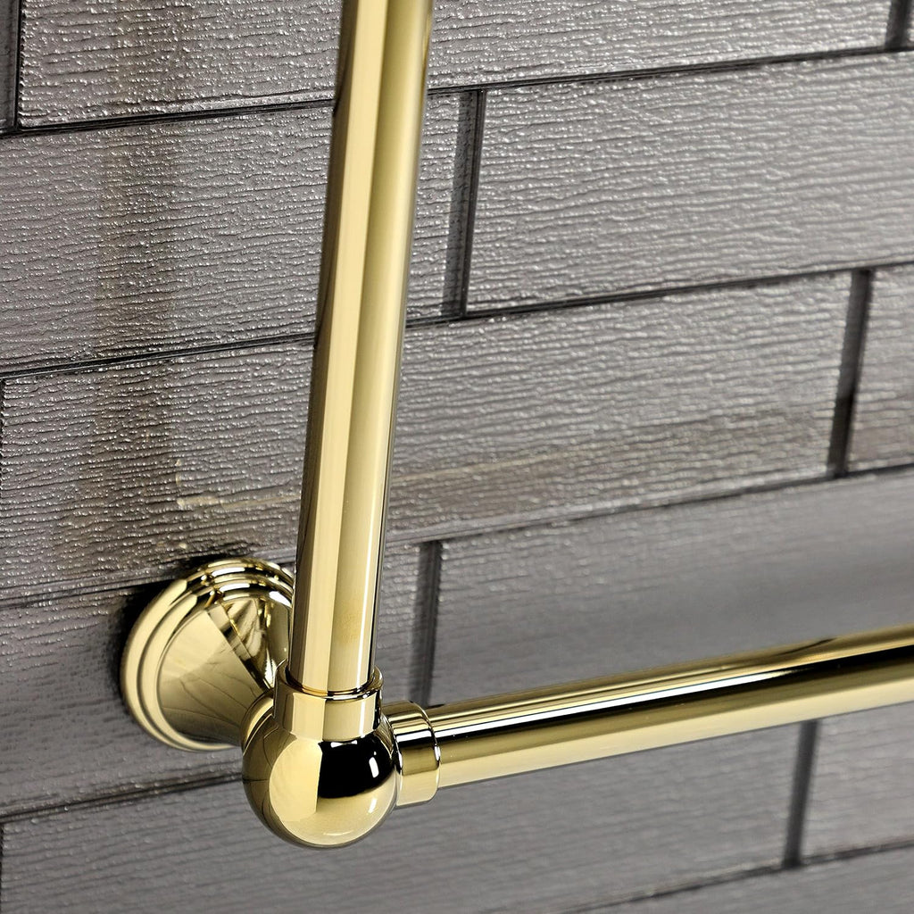 Kingston Brass DTC322419PB Maximilien Wall Mount Towel-Rack, Polished Brass