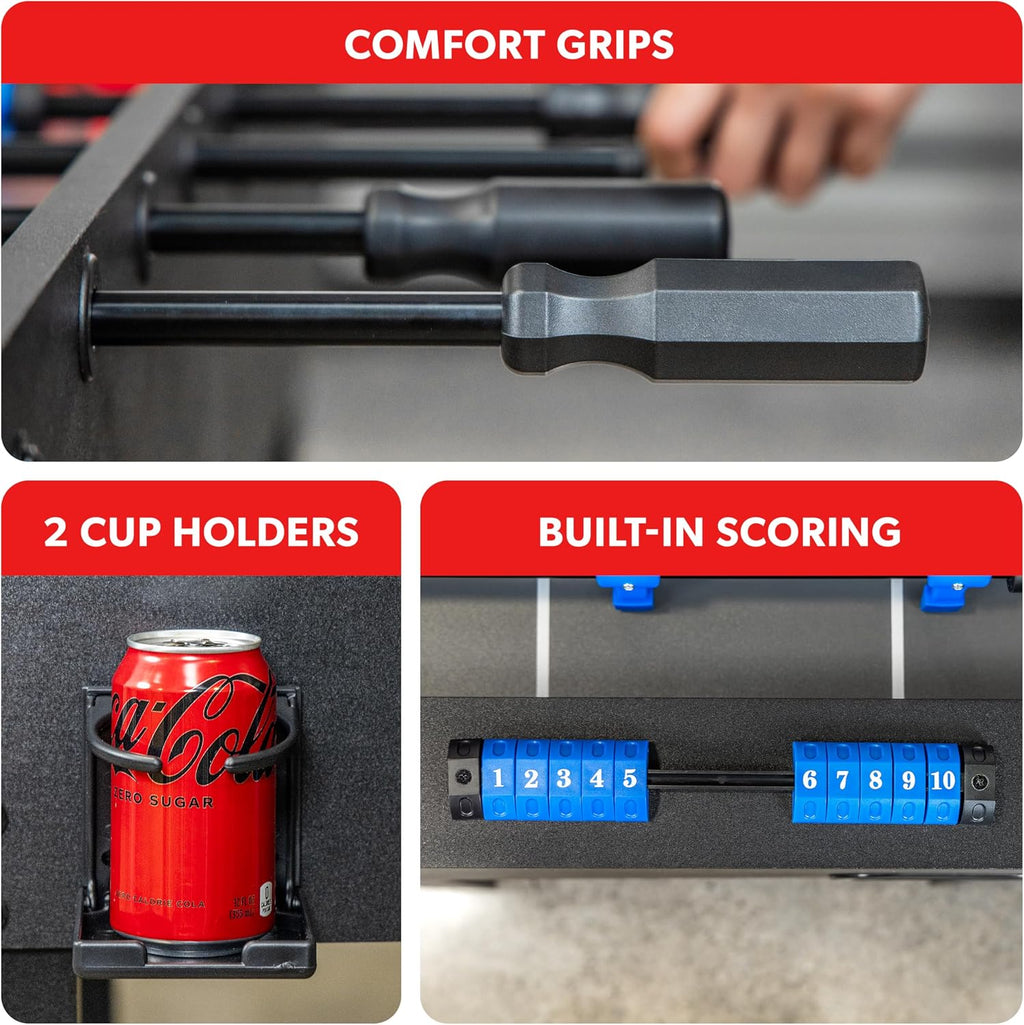 GoSports 54 Inch Full Size Foosball Table for Adults – Perfect for Home, Office or Game Room – Choose Color