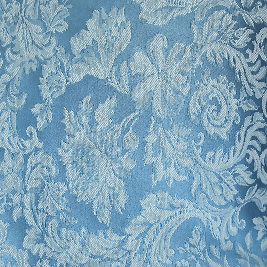 Ultimate Textile -10 Pack- Miranda 72-Inch Round Damask Tablecloth - Jacquard Weave, Slate Blue