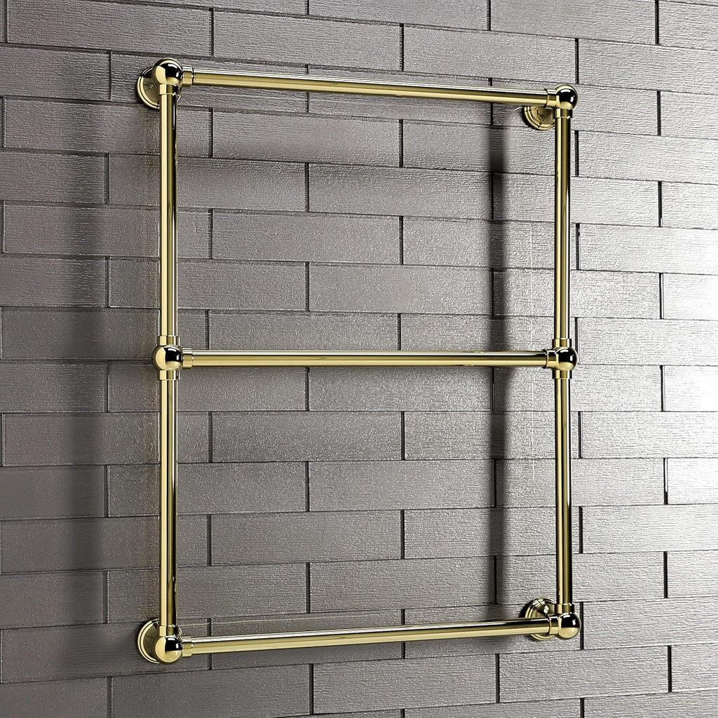 Kingston Brass DTC322419PB Maximilien Wall Mount Towel-Rack, Polished Brass