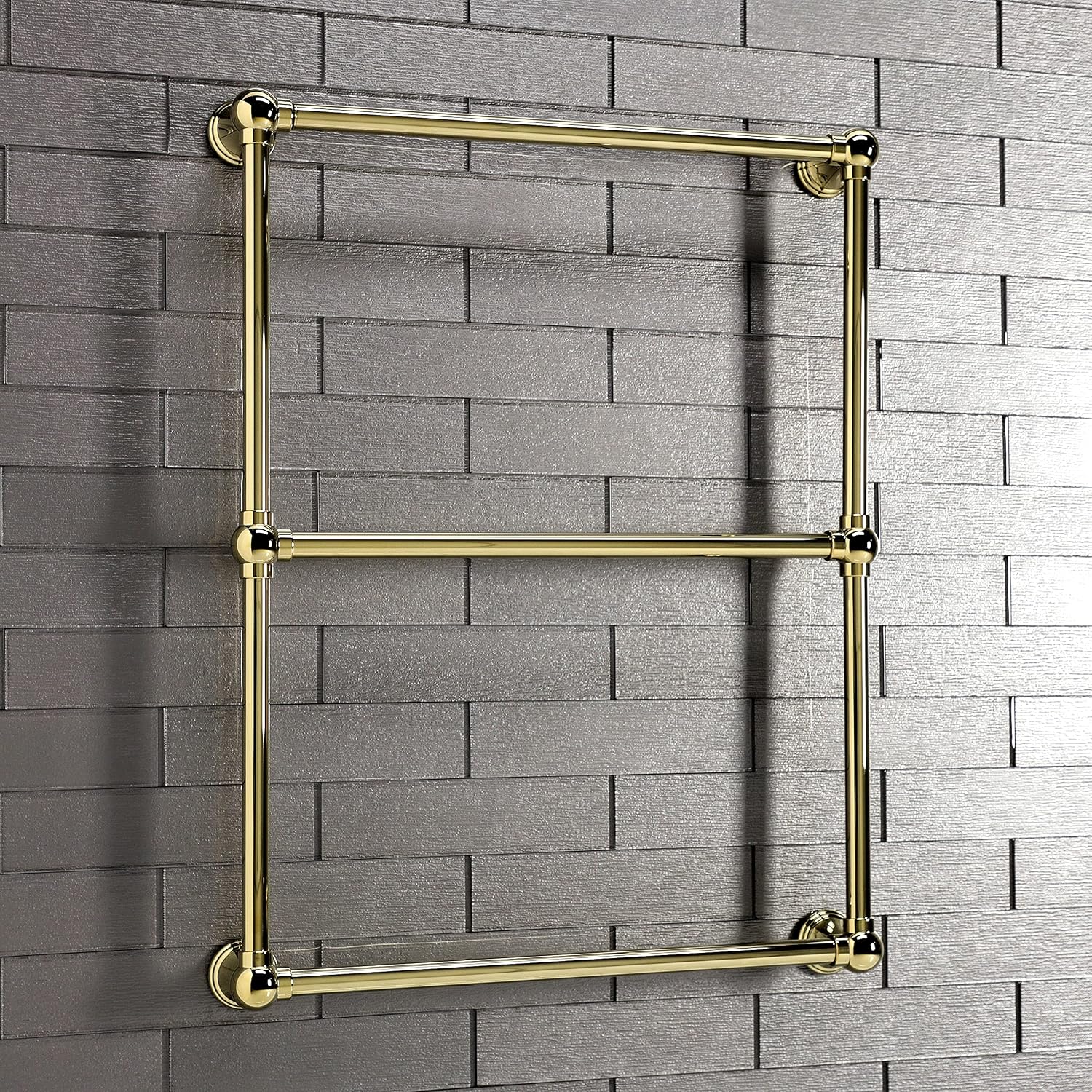 Kingston Brass DTC322419PB Maximilien Wall Mount Towel-Rack, Polished Brass